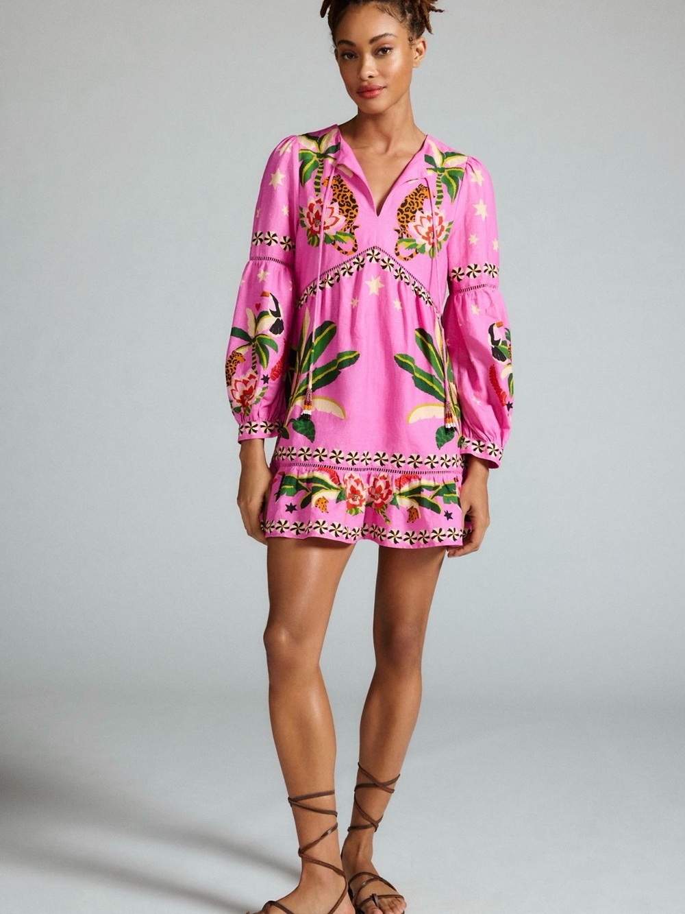 FARM RIO Leopard Forest Mini Dress
